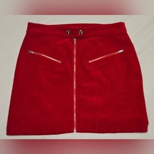 by the way. Corduroy Red Mini Skirt Size L